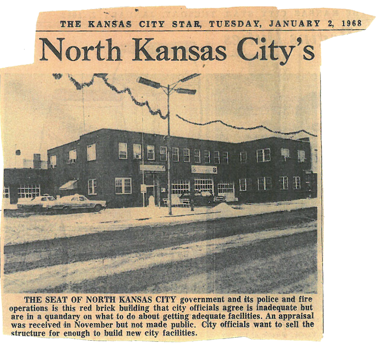 Police Department / City Hall - 1/2/1968 KC Star